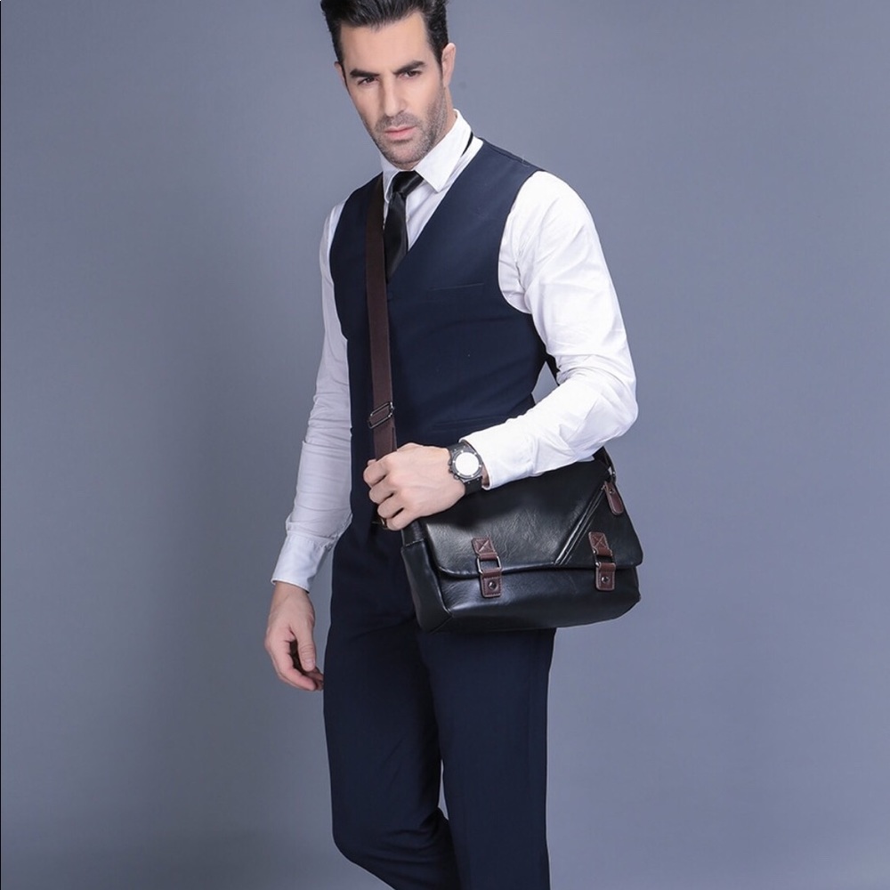 Luxury Black Leather Bag.